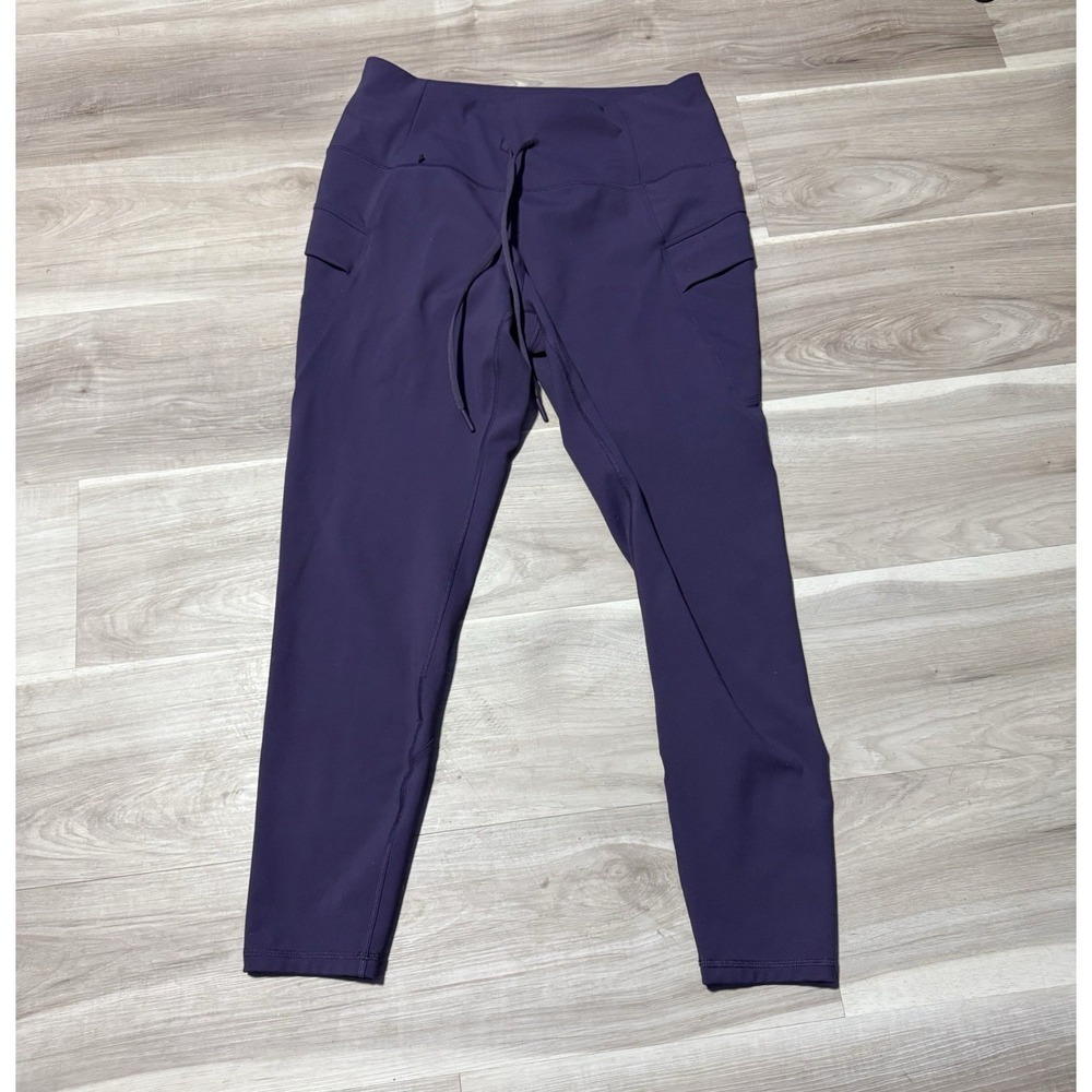 Spyder‎ Active Women's Purple Leggings XL, Drawstring, Pockets, Stretch
